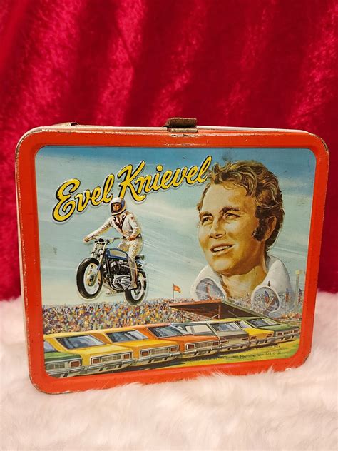 metal kids lunch box evel knievel|evel knievel metal lunch box for sale .